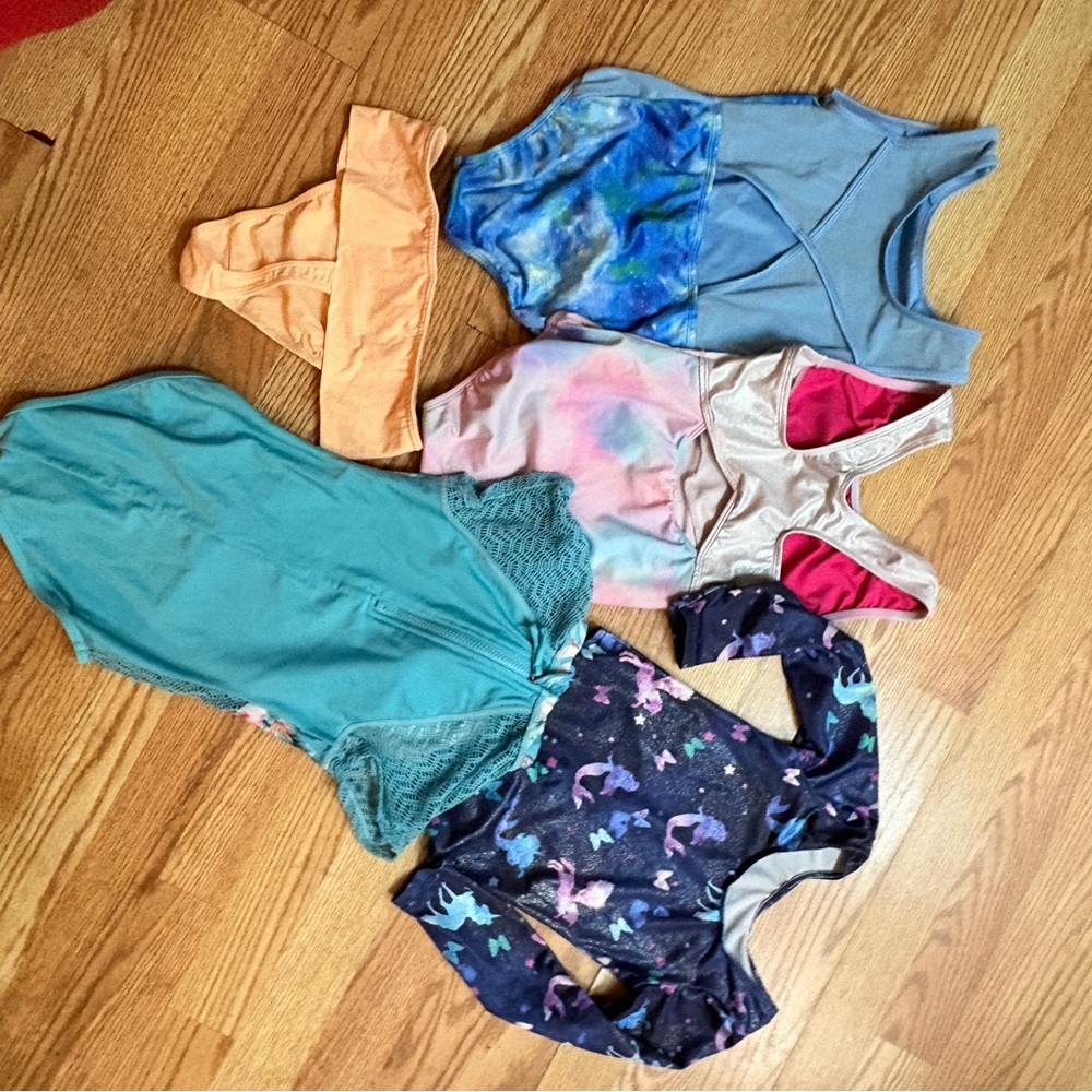 Colorful Kids One Piece Gymnastics Bundle of 5 Size 8/10 - Picture 11 of 11